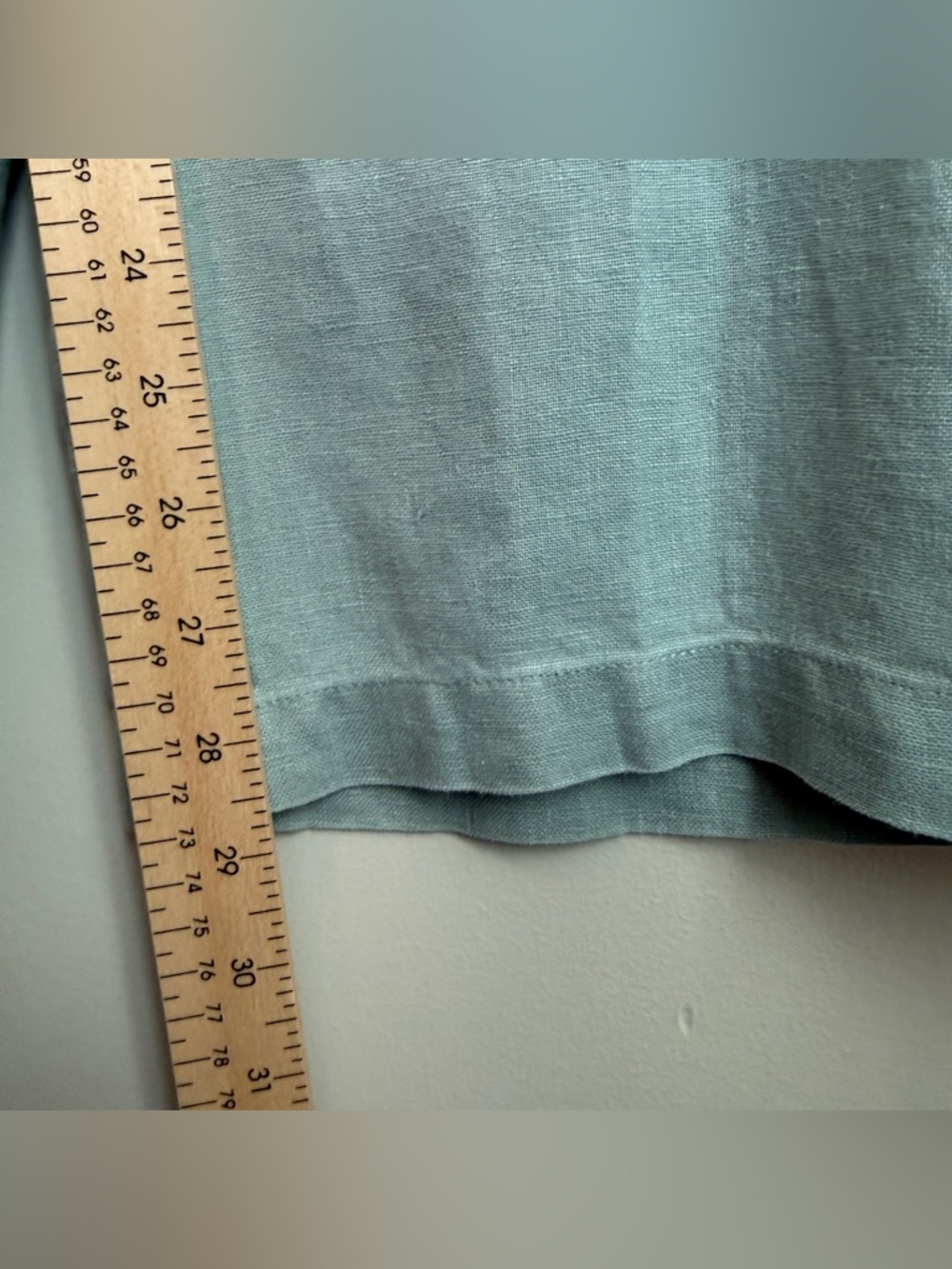 J. Jill 100% Linen Drawstring Wide Leg Pants Size 14 — Blue Summer Resort - Picture 9 of 9